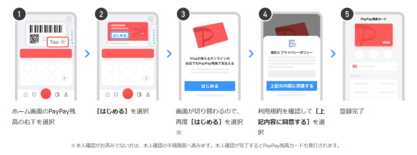 PayPay残高カードの発行