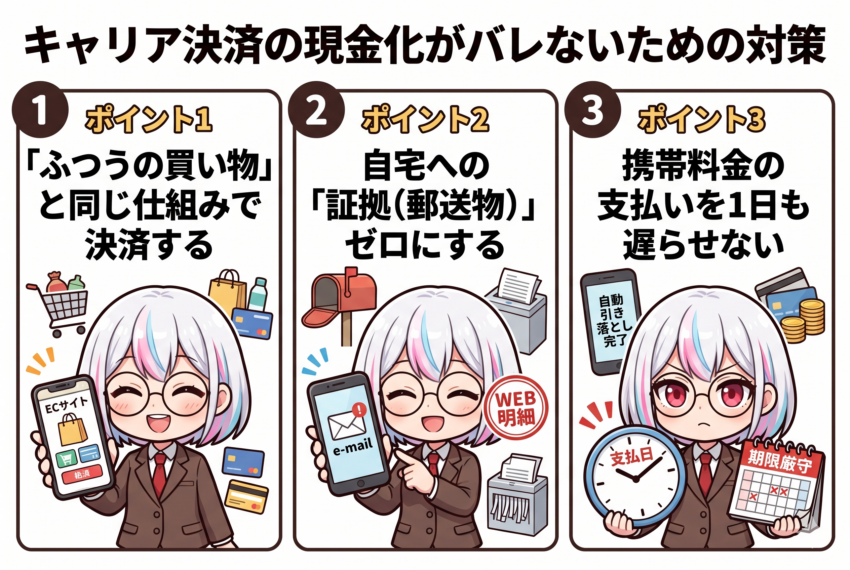 キャリア決済現金化 対策法