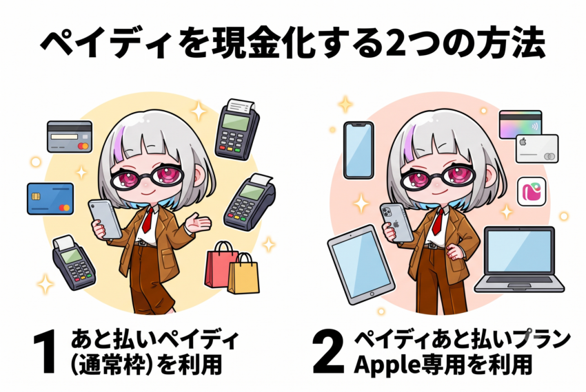 ペイディを現金化する2つの方法