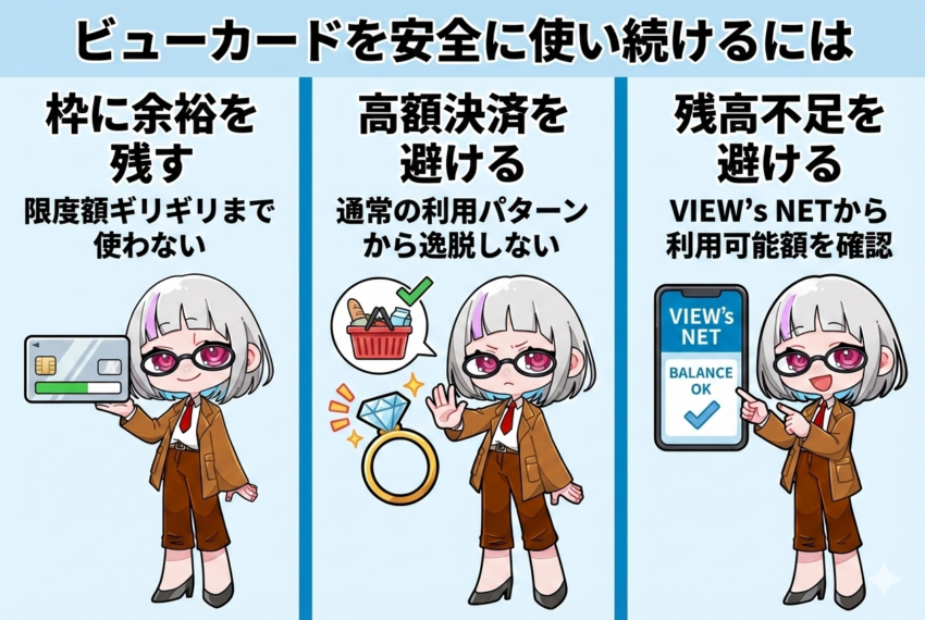 ビューカードを安全に使い続ける