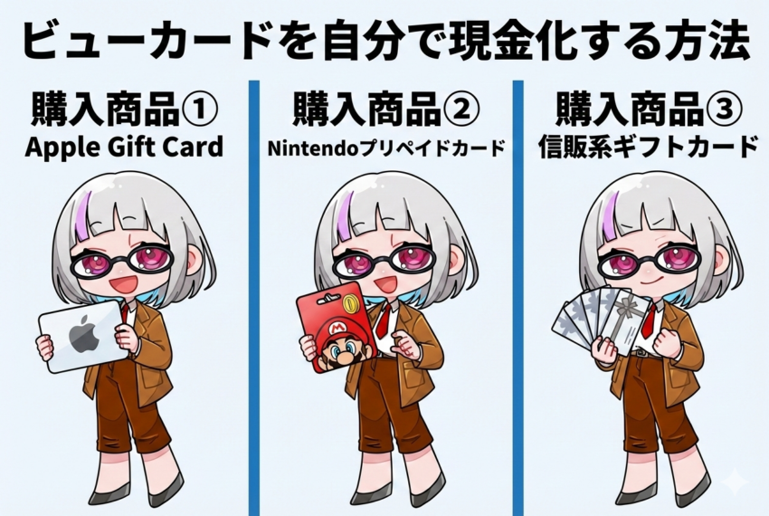 ビューカードを自分で現金化