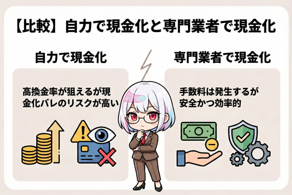 自分と業者の比較