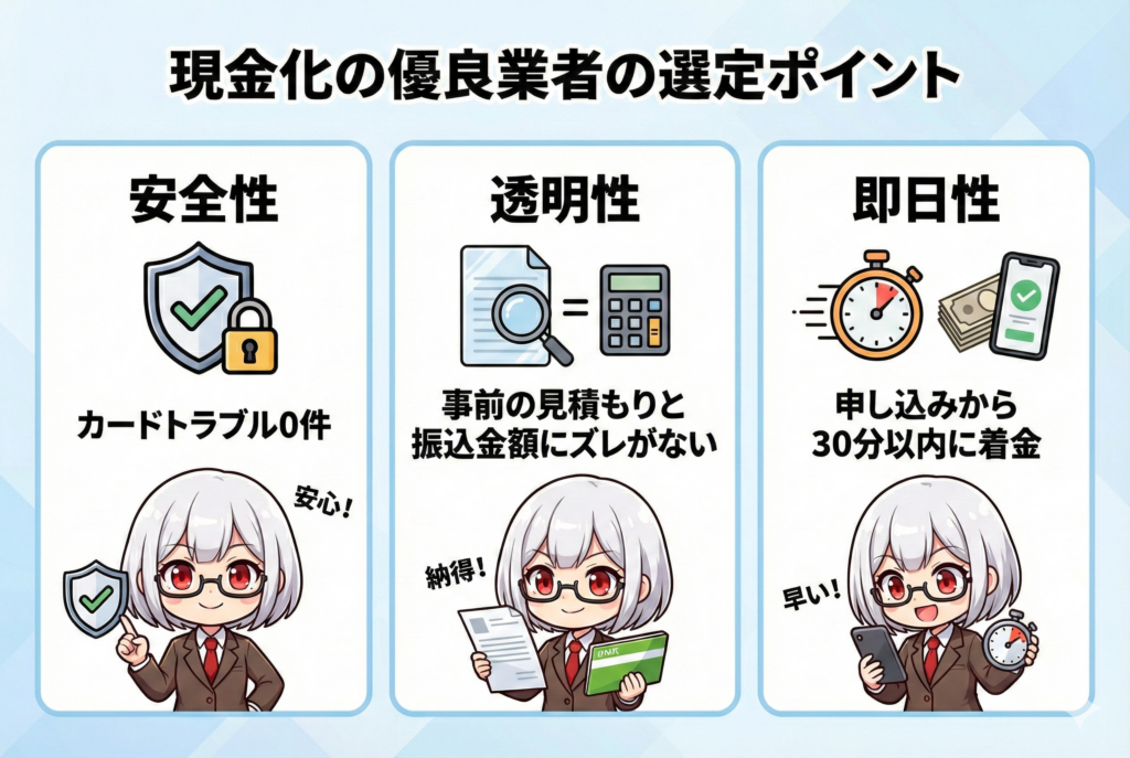 GG_現金化の優良業者の選定ポイント