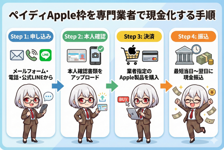 ペイディ現金化業者の手順