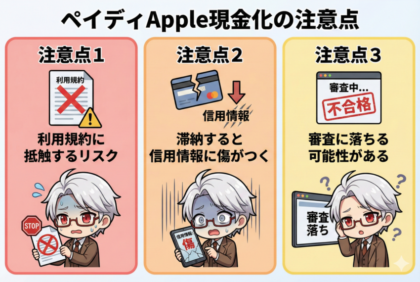 ペイディApple現金化の注意点
