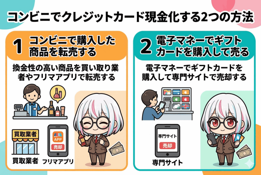 コンビニ現金化 2つの方法