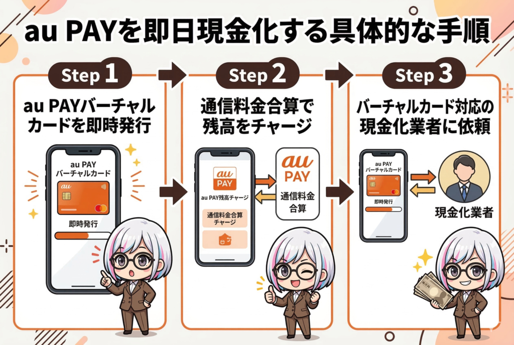 GG_au PAYを現金化する手順