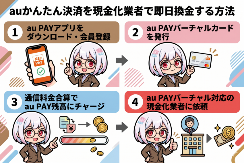 auかんたん決済を即日現金化