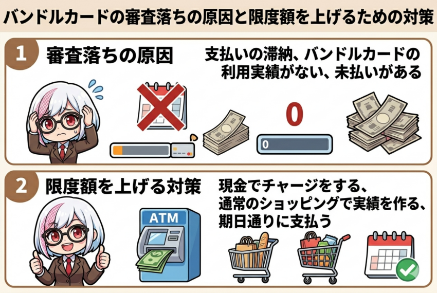 バンドルカードの審査落ちの原因