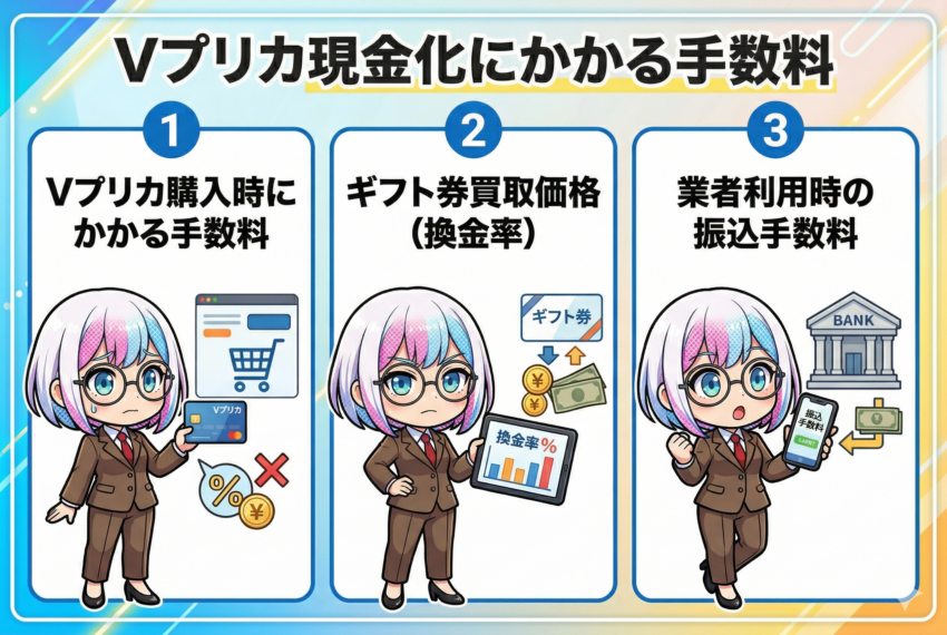 Vプリカ現金化 手数料