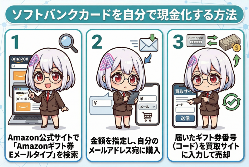 自分でソフトバンクカード現金化する方法