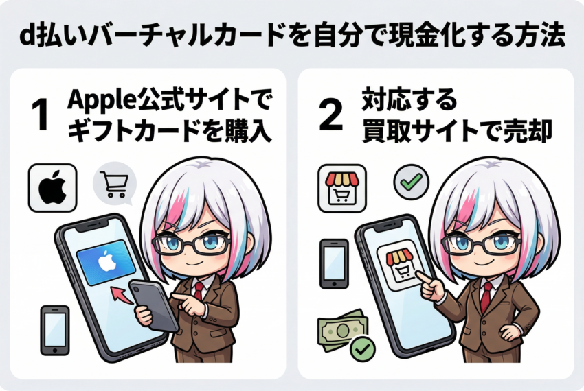 d払い現金化 自分で