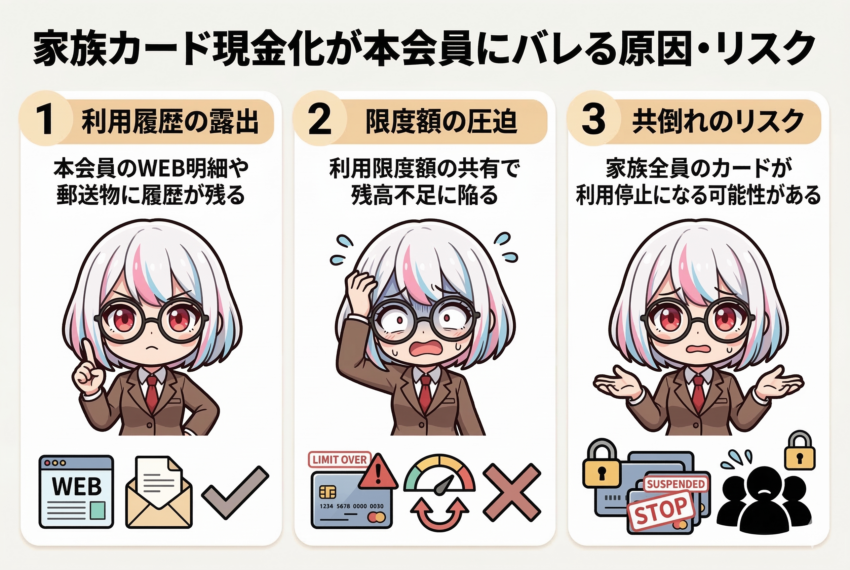家族カード現金化リスク