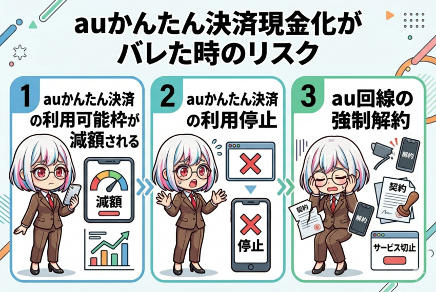 auかんたん決済現金化のリスク