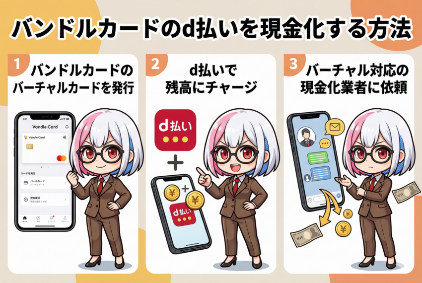 バンドルカードでd払いを現金化する方法