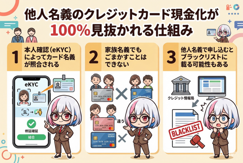 他人名義 クレジットカード現金化