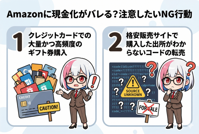 Amazonギフト券 買取 危険 バレる原因