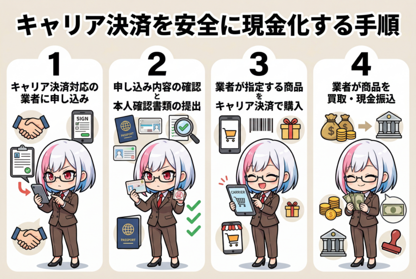 キャリア決済現金化バレない手順