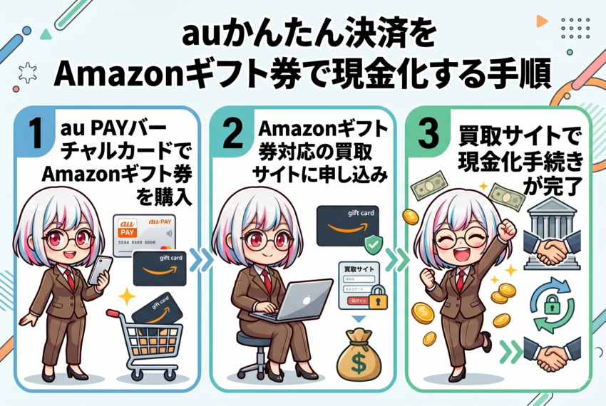 auかんたん決済 ギフト券で現金化