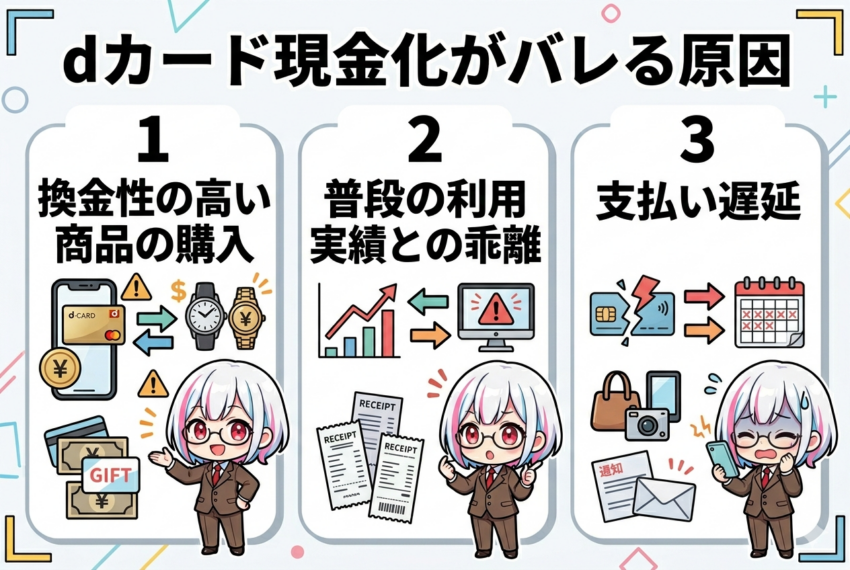 dカード現金化バレる原因