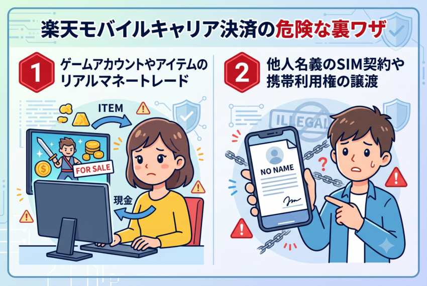 楽天モバイルキャリア決済の危険な裏ワザ
