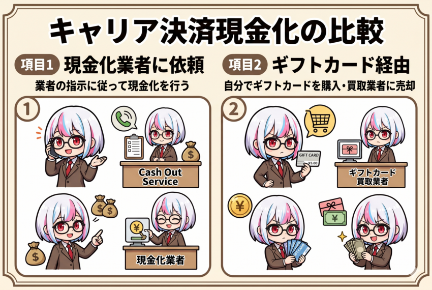 キャリア決済現金化比較
