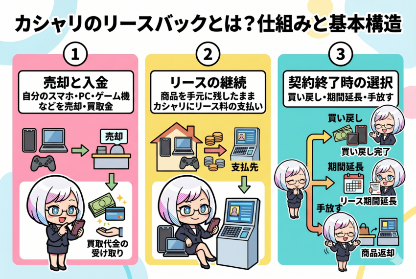 カシャリのリースバックの仕組み