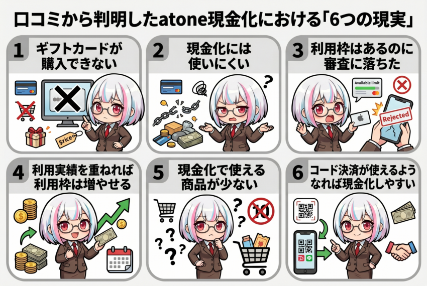 atone現金化の口コミ