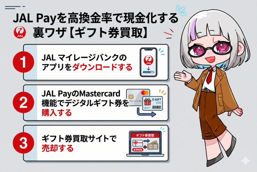 JAL Payを高換金率で現金化する方法