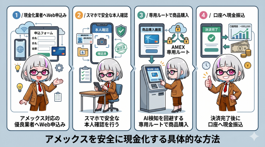 アメックスの現金化手順