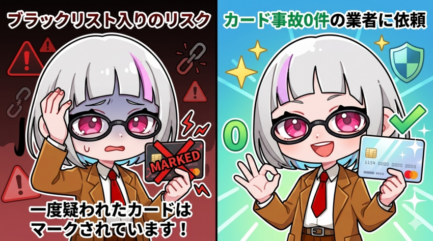 一度疑われたカードはマークされている