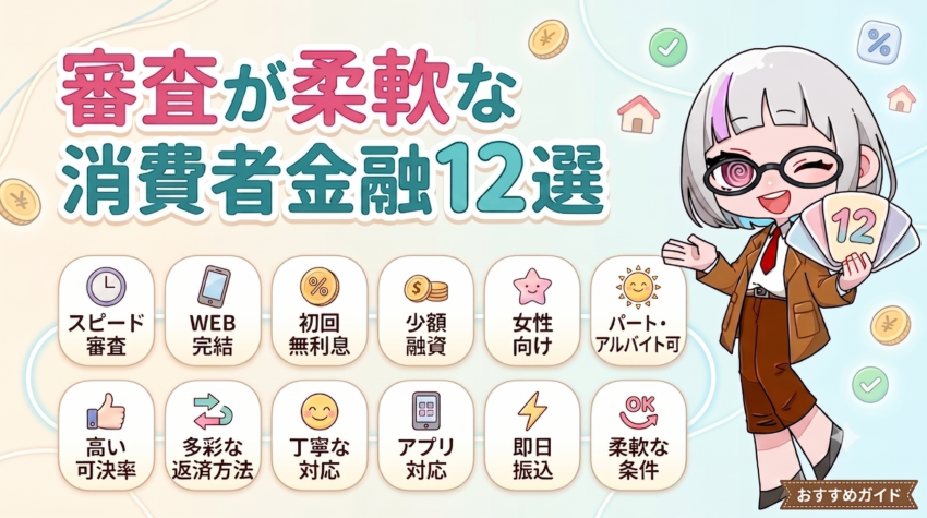 審査が柔軟!おすすめ中小消費者金融12選