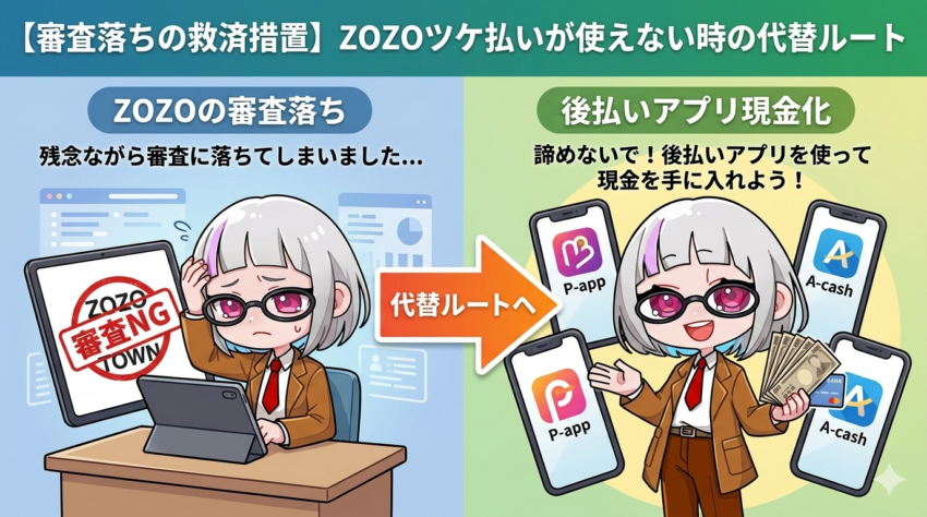 ZOZO審査落ちの代替ルート