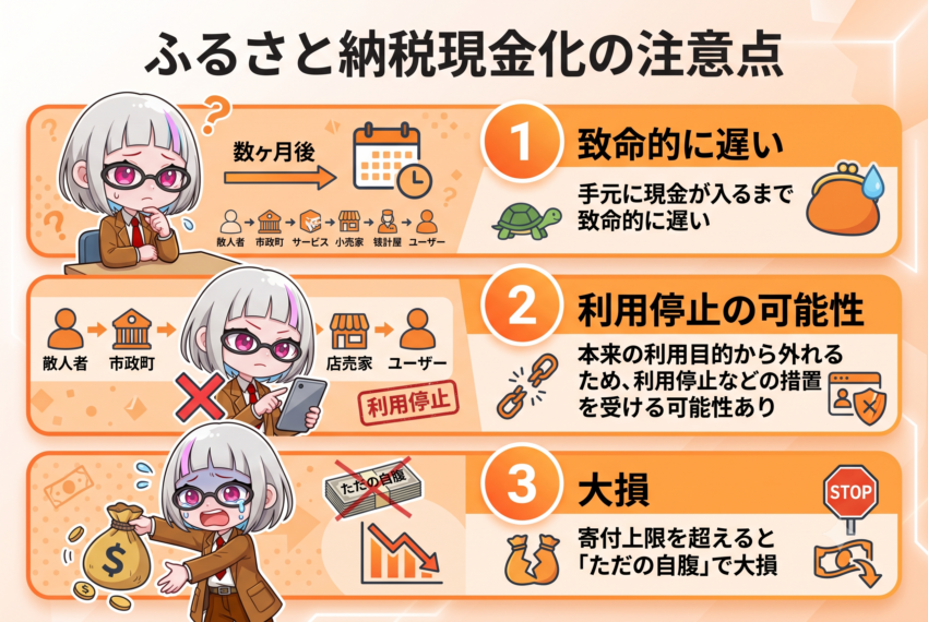 ふるさと納税現金化の注意点