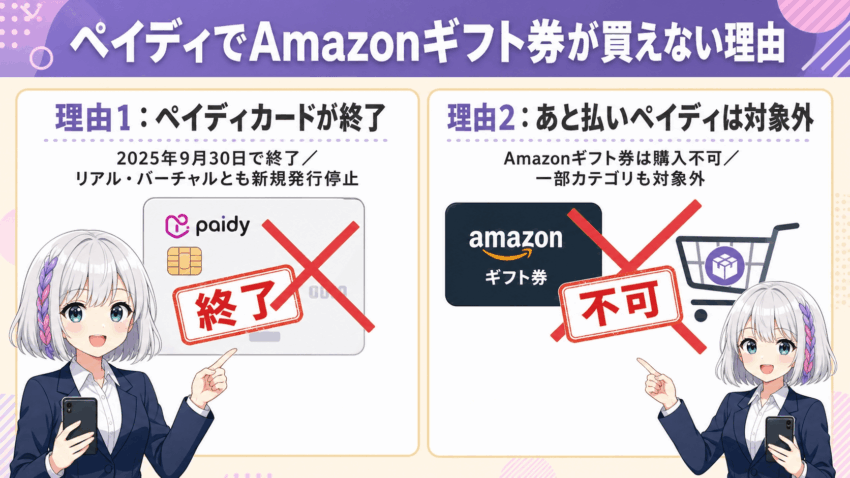 現在ペイディでAmazonギフト券は買えません