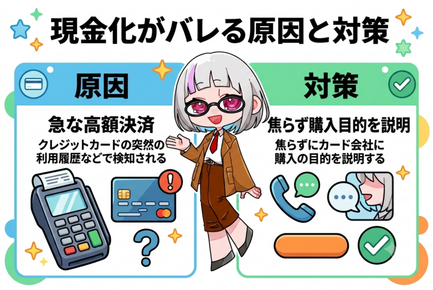クレジットカード現金化がバレる原因と対策