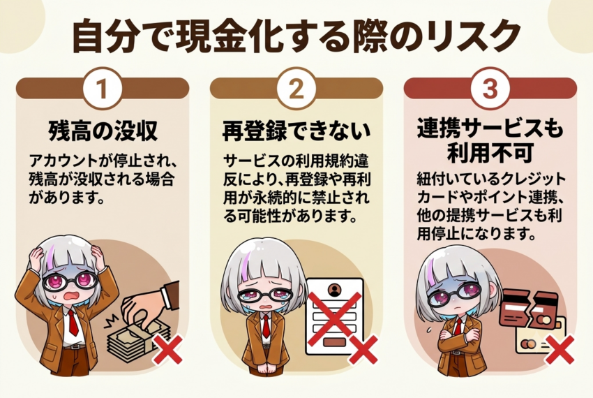 自分で現金化するリスク