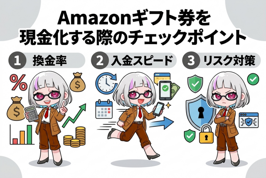 Amazonギフト券を現金化する際のチェックポイント