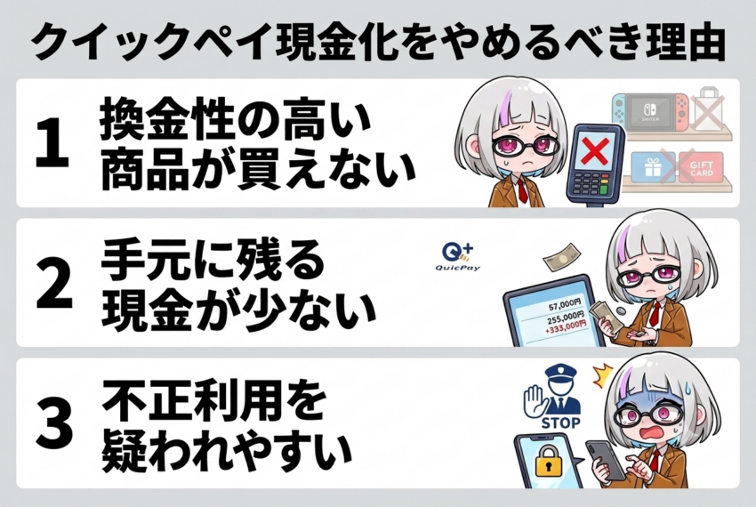 クイックペイの現金化を今すぐやめるべき3つの理由
