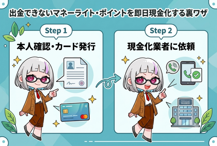 出金できないマネーライト・ポイントを即日現金化する裏ワザ