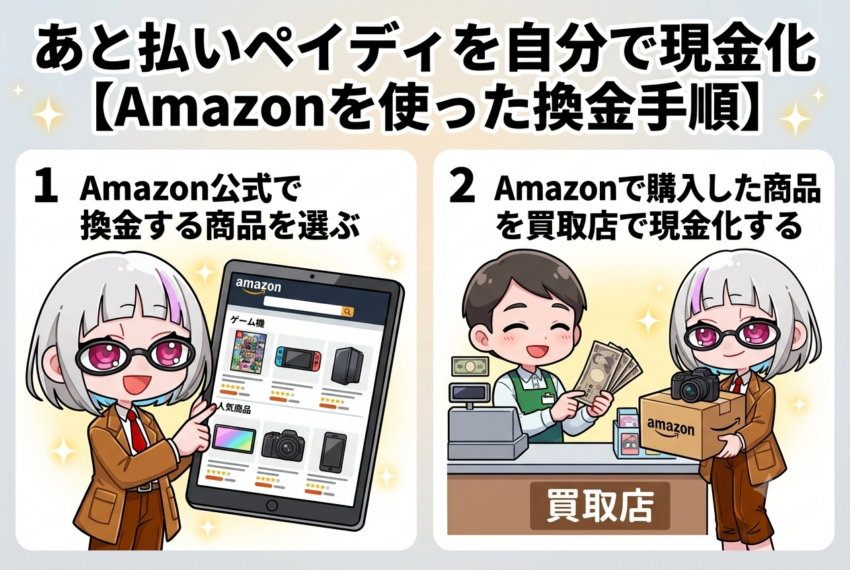 あと払いペイディ 自分で現金化