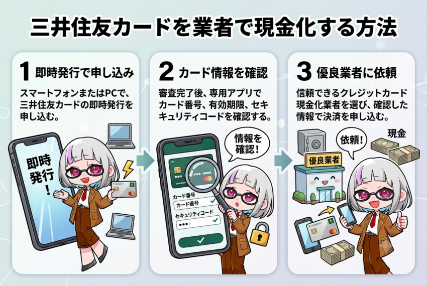三井住友カードを即日現金化する手順