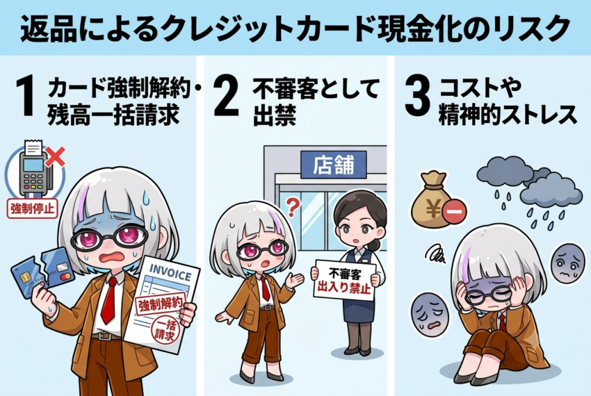 返品によるクレジットカード現金化のリスク
