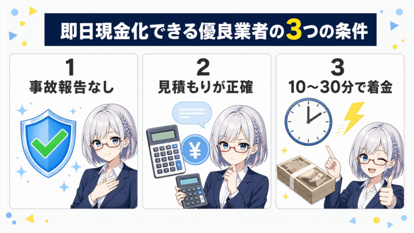 後払いアプリの利用枠を即日現金化できる優良業者